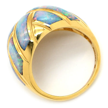 ノンブランド NON BRAND オパール リング イエローゴールド K18YG オパール リング 指輪 750 YG 11.5号