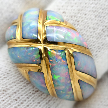 ノンブランド NON BRAND オパール リング イエローゴールド K18YG オパール リング 指輪 750 YG 11.5号