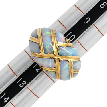 ノンブランド NON BRAND オパール リング イエローゴールド K18YG オパール リング 指輪 750 YG 11.5号