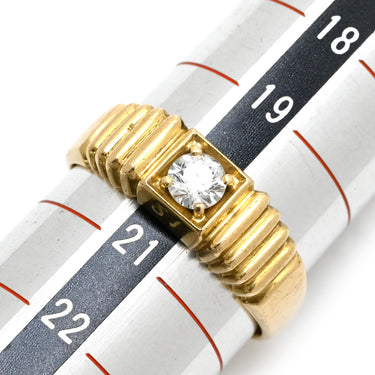 ノンブランド NON BRAND ダイヤモンド 0.327ct リング イエローゴールド K18YG ダイヤモンド リング 指輪 1P 1粒 18K 750 YG 20号