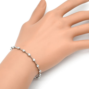 デビアス DE BEERS ライン ホワイトゴールド K18WG ダイヤモンド ブレスレット Au750 18K ダイヤモンド LINE