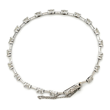 デビアス DE BEERS ライン ホワイトゴールド K18WG ダイヤモンド ブレスレット Au750 18K ダイヤモンド LINE