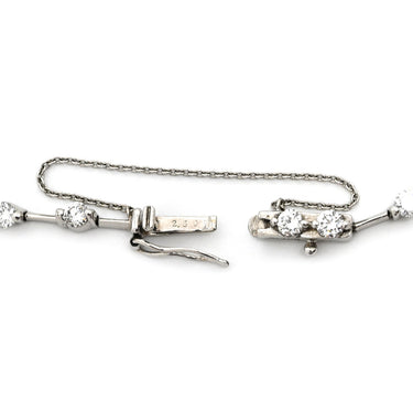 デビアス DE BEERS ライン ホワイトゴールド K18WG ダイヤモンド ブレスレット Au750 18K ダイヤモンド LINE