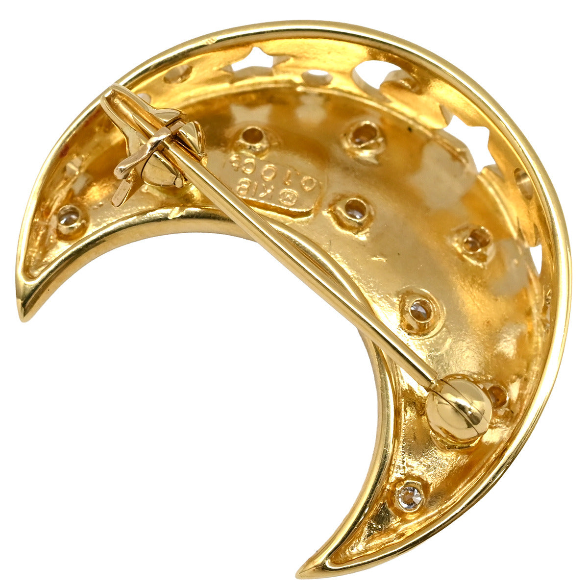 ミキモト ブローチ タイピン くじら K18YG イエローゴールド 3153