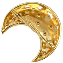 ミキモト MIKIMOTO 三日月 イエローゴールド K18YG ダイヤモンド ブローチ 月モチーフ