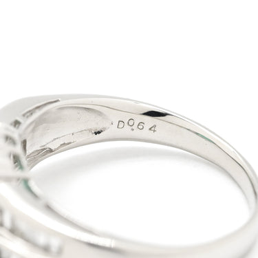 ノンブランド NON BRAND エメラルド ダイヤモンド リング プラチナシルバー Pt900 エメラルド ダイヤモンド リング 指輪 グリーン 緑 スクエア 13号