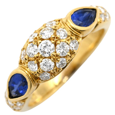 コンコルド CONCORD サファイヤ ダイヤリング イエローゴールド K18YG ダイヤモンド サファイヤ リング 指輪 750 YG 11号