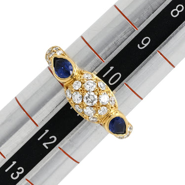 コンコルド CONCORD サファイヤ ダイヤリング イエローゴールド K18YG ダイヤモンド サファイヤ リング 指輪 750 YG 11号