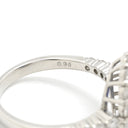 ノンブランド NON BRAND ブルーサファイア ダイヤリング プラチナシルバー Pt950 サファイア ダイヤモンド リング 指輪 ロイヤルブルー 青 12号