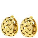 ティファニー Tiffany & Co ミネヴァリー イエローゴールド K18YG ピアス T&Co. メッシュ 750 YG フープピアス