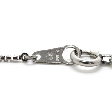 ノンブランド NON BRAND ブルーサファイア ダイヤペンダント プラチナシルバー Pt900 サファイア ダイヤモンド Pt850(チェーン) ネックレス 青 ブルー