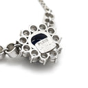 ノンブランド NON BRAND ブルーサファイア ダイヤペンダント プラチナシルバー Pt900 サファイア ダイヤモンド Pt850(チェーン) ネックレス 青 ブルー