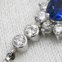 ノンブランド NON BRAND ブルーサファイア ダイヤペンダント プラチナシルバー Pt900 サファイア ダイヤモンド Pt850(チェーン) ネックレス 青 ブルー