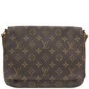 ルイヴィトン LOUIS VUITTON ミュゼットタンゴ ショート M51257 モノグラム モノグラムキャンバス ショルダーバッグ ゴールド金具 茶 肩掛け