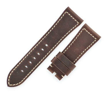 パネライ PANERAI 純正 ラジオミール レザーバンド ブラック 牛革 腕時計パーツ 未使用 尾錠用 ベルト ストラップ 替え 27ｍｍ ブラウン 茶