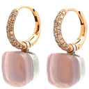 ポメラート Pomellato ヌード リング POB4010-O6000-BRCQR ピンク×ピンクゴールド×ホワイトゴールド K18PG K18WG ブラウンダイヤモンド ローズクォーツ ピアス Au750 18K 18金 RG WG ローズクォーツ ブラウンダイヤ