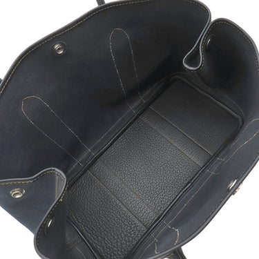 エルメス HERMES ガーデンパーティーPM デニムフォンセ トワルアッシュ レザー トートバッグ シルバー金具 紺 黒 トワルH リカラー有
