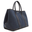 エルメス HERMES ガーデンパーティーPM デニムフォンセ トワルアッシュ レザー トートバッグ シルバー金具 紺 黒 トワルH リカラー有