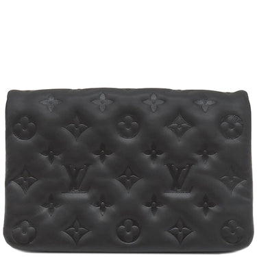 ルイヴィトン LOUIS VUITTON ポシェットクッサン M82116 ブラック ラムレザー 2WAYバッグ ゴールド金具 黒 チェーンショルダー クラッチ