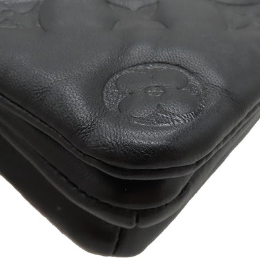 ルイヴィトン LOUIS VUITTON ポシェットクッサン M82116 ブラック ラムレザー 2WAYバッグ ゴールド金具 黒 チェーンショルダー クラッチ