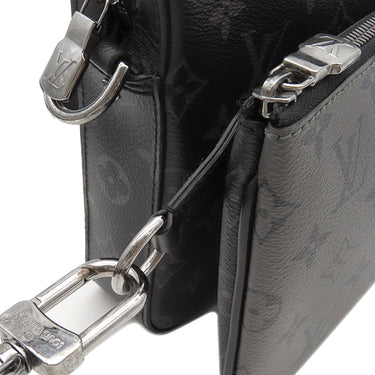 ルイヴィトン LOUIS VUITTON トリオ メッセンジャー M69443 モノグラムエクリプス モノグラムエクリプス キャンバス モノグラムエクリプス リバース キャンバス ショルダーバッグ ガンメタル金具 黒 グレー