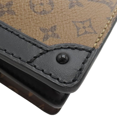 ルイヴィトン LOUIS VUITTON トランククラッチ M43596 モノグラム×モノグラムリバース モノグラムキャンバス モノグラムリバースキャンバス 2WAYバッグ ゴールド金具 斜め掛け ショルダー 茶