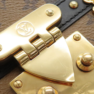ルイヴィトン LOUIS VUITTON トランククラッチ M43596 モノグラム×モノグラムリバース モノグラムキャンバス モノグラムリバースキャンバス 2WAYバッグ ゴールド金具 斜め掛け ショルダー 茶