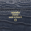 エルメス HERMES コンスタンス トゥーゴー ブルーマリン アリゲーターマット 長財布 ゴールド金具 紺 クロコ ショルダー