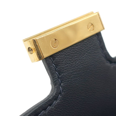 エルメス HERMES コンスタンス トゥーゴー ブルーマリン アリゲーターマット 長財布 ゴールド金具 紺 クロコ ショルダー