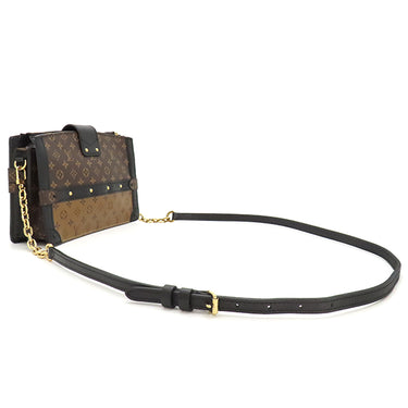 ルイヴィトン LOUIS VUITTON トランク クラッチ M43596 モノグラム×モノグラムリバース モノグラムキャンバス モノグラムリバースキャンバス 2WAYバッグ ゴールド金具 斜め掛け ショルダー 茶