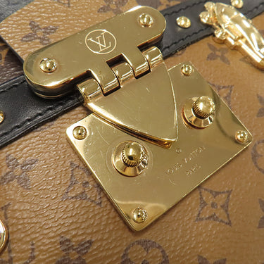 ルイヴィトン LOUIS VUITTON トランク クラッチ M43596 モノグラム×モノグラムリバース モノグラムキャンバス モノグラムリバースキャンバス 2WAYバッグ ゴールド金具 斜め掛け ショルダー 茶