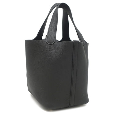 エルメス HERMES ピコタンロックPM ブラック トリヨンクレマンス ハンドバッグ シルバー金具 新品 未使用 黒