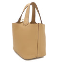 エルメス HERMES ピコタンロックPM ビスキュイ トリヨンクレマンス ハンドバッグ ゴールド金具 新品 未使用 茶