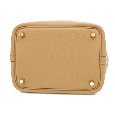 エルメス HERMES ピコタンロックPM ビスキュイ トリヨンクレマンス ハンドバッグ ゴールド金具 新品 未使用 茶