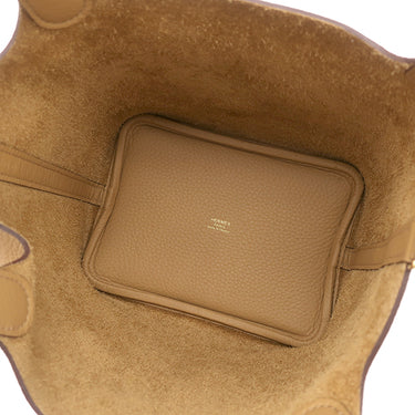 エルメス HERMES ピコタンロックPM ビスキュイ トリヨンクレマンス ハンドバッグ ゴールド金具 新品 未使用 茶