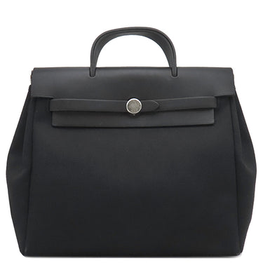 エルメス HERMES エールバッグ アドPM ブラック トワルオフィシエ ヴァッシュハンター 2WAYバッグ マットシルバー金具 黒 リュック バックパック ストッパー欠品
