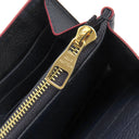 ルイヴィトン LOUIS VUITTON ポルトフォイユ サラ M62125 マリーヌルージュ モノグラムアンプラント 長財布 ゴールド金具 紺 イニシャル刻印あり