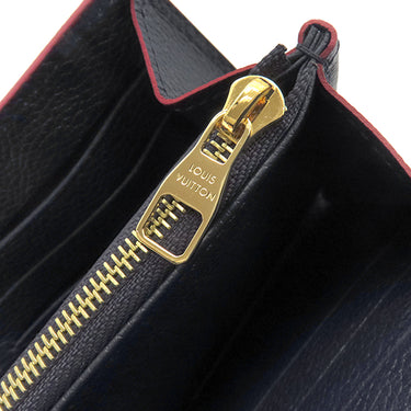 ルイヴィトン LOUIS VUITTON ポルトフォイユ サラ M62125 マリーヌルージュ モノグラムアンプラント 長財布 ゴールド金具 紺 イニシャル刻印あり