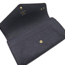 ルイヴィトン LOUIS VUITTON ポルトフォイユ サラ M62125 マリーヌルージュ モノグラムアンプラント 長財布 ゴールド金具 紺 イニシャル刻印あり