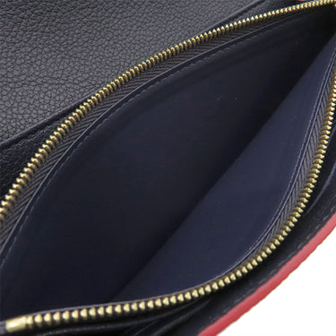 ルイヴィトン LOUIS VUITTON ポルトフォイユ サラ M62125 マリーヌルージュ モノグラムアンプラント 長財布 ゴールド金具 紺 イニシャル刻印あり