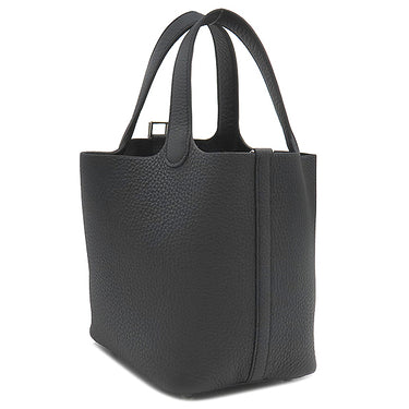 エルメス HERMES ピコタンロックPM ブラック トリヨンクレマンス ハンドバッグ シルバー金具 新品 未使用 黒
