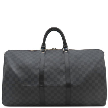 ルイヴィトン LOUIS VUITTON キーポル バンドリエール 55 N41413 ダミエグラフィット ダミエグラフィットキャンバス ボストンバッグ シルバー金具 黒 鍵・パドロック欠品