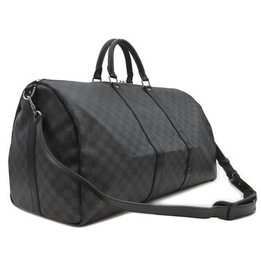 ルイヴィトン LOUIS VUITTON キーポル バンドリエール 55 N41413 ダミエグラフィット ダミエグラフィットキャンバス ボストンバッグ シルバー金具 黒 鍵・パドロック欠品