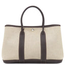 エルメス HERMES ガーデンパーティーTPM ナチュラル×マロン トワルアッシュ レザー 2WAYバッグ シルバー金具 茶 ショルダー 斜め掛け