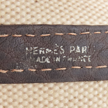 エルメス HERMES ガーデンパーティーTPM ナチュラル×マロン トワルアッシュ レザー 2WAYバッグ シルバー金具 茶 ショルダー 斜め掛け