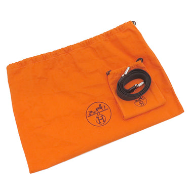 エルメス HERMES ガーデンパーティーTPM ナチュラル×マロン トワルアッシュ レザー 2WAYバッグ シルバー金具 茶 ショルダー 斜め掛け