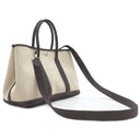 エルメス HERMES ガーデンパーティーTPM ナチュラル×マロン トワルアッシュ レザー 2WAYバッグ シルバー金具 茶 ショルダー 斜め掛け