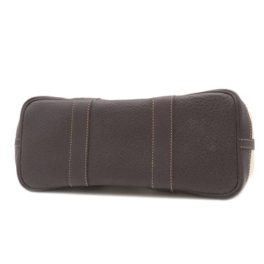 エルメス HERMES ガーデンパーティーTPM ナチュラル×マロン トワルアッシュ レザー 2WAYバッグ シルバー金具 茶 ショルダー 斜め掛け