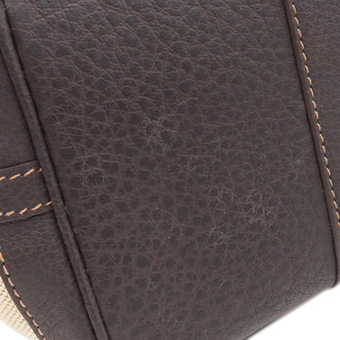 エルメス HERMES ガーデンパーティーTPM ナチュラル×マロン トワルアッシュ レザー 2WAYバッグ シルバー金具 茶 ショルダー 斜め掛け