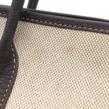 エルメス HERMES ガーデンパーティーTPM ナチュラル×マロン トワルアッシュ レザー 2WAYバッグ シルバー金具 茶 ショルダー 斜め掛け